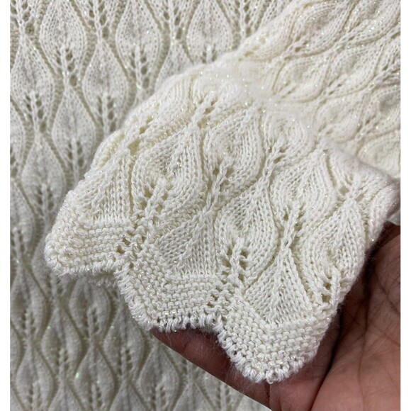Vintage Dana Scott Sweater Knit Womens Size L Long Sleeve Round‎ Neck Ivory - Picture 4 of 10